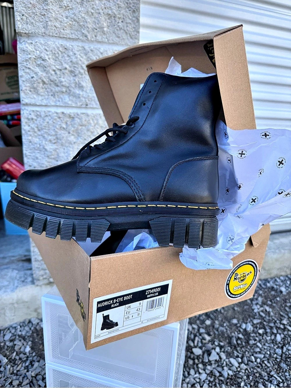 Dr. Martens - AUDRICK NAPPA LUX LEATHER PLATFORM ANKLE BOOTS